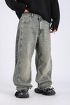 Zr Acid Wash Pens Detay Baggy Jean Pantolon P1112
