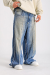 Zr Acid Wash Şerit Detay Baggy Jean P1051