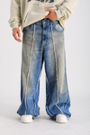 Zr Acid Wash Şerit Detay Baggy Jean P1051