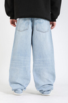 Zr Cep Baskılı Açık Mavi Baggy Jean Pantolon P1141