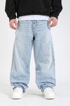 Zr Cep Baskılı Açık Mavi Baggy Jean Pantolon P1141