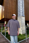 ZR Çizgili Oversize Basic Tshirt T1025