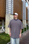 ZR Çizgili Oversize Basic Tshirt T1025