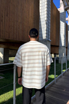 ZR Çizgili Oversize Yaka Detay Tshirt T1185