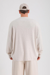 Zr Fitilli Kumaş Krem Oversize Sweatshirt SW1201