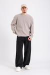 Zr Fitilli Kumaş Nude Oversize Sweatshirt SW1199