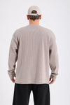Zr Fitilli Kumaş Nude Oversize Sweatshirt SW1199