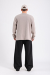 Zr Fitilli Kumaş Nude Oversize Sweatshirt SW1199