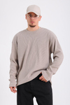 Zr Fitilli Kumaş Nude Oversize Sweatshirt SW1199