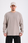 Zr Fitilli Kumaş Nude Oversize Sweatshirt SW1199