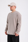 Zr Fitilli Kumaş Nude Oversize Sweatshirt SW1199