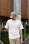 ZR Krem Örme Triko Kumaş Oversize Tshirt T1039