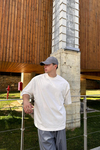 Zr Krem Tok Kumaş Oversize Tshirt  T1137