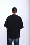 Zr Siyah Waffle Kumaş Oversize Tshirt T988