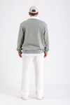 Zr Yeşil Polo Yaka Oversize Sweatshirt SW1197
