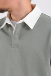 Zr Yeşil Polo Yaka Oversize Sweatshirt SW1197