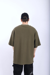 Zr Yeşil Waffle Kumaş Oversize Tshirt T990
