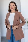 3 Düğmeli Blazer Ceket - KAHVERENGİ