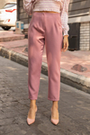 Atlas Kumaş Cepli Pantolon - GÜL KURUSU