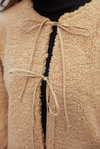 Bağlama Detay Teddy Ceket - CAMEL