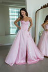 Balenli Boncuk Detaylı Abiye - PEMBE