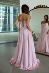 Balenli Boncuk Detaylı Abiye - PEMBE