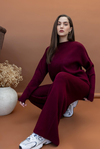 Bisiklet Yaka Triko Takım - BORDO