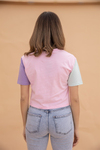 Blok Renkli T-Shirt - PEMBE