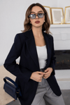 Çift Cepli Blazer Ceket - LACİVERT
