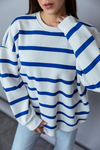 Çizgili Sweatshirt - SAKS