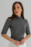 Crop Triko Kazak - GRİ