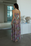 Desenli Maxi Elbise - LİLA