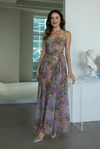 Desenli Maxi Elbise - LİLA