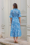 Desenli Poplin Elbise - SAKS