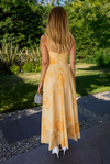 Drape Detaylı Şifon Elbise - SARI