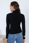 Drapeli Basic Bluz - SİYAH