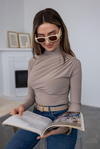 Drapeli Basic Bluz - VİZON