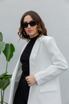 Düğmeli Blazer Ceket - BEYAZ