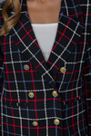 Ekose Blazer Ceket - SİYAH