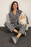 Ekoseli Pijama Takımı - SİYAH