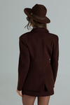 Etekli Blazer Ceket Takım - KAHVERENGİ