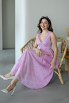 Fisto Detaylı Elbise - PEMBE