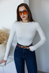 Fitilli Basic Bluz - BEYAZ