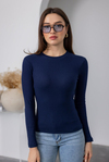 Fitilli Basic Bluz - LACİVERT