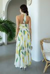 Floral Desenli Maxi Elbise - SARI