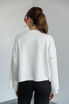 Geniş Kol Sweatshirt - BEYAZ