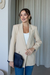 Gold Aksesuar Detaylı Blazer Ceket - KREM