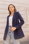 Gold Düğme Blazer Ceket - LACİVERT