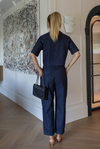 Gold Düğmeli  Denim Takım - LACİVERT