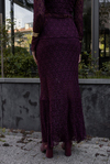 Güpürlü Dantel Takım - BORDO